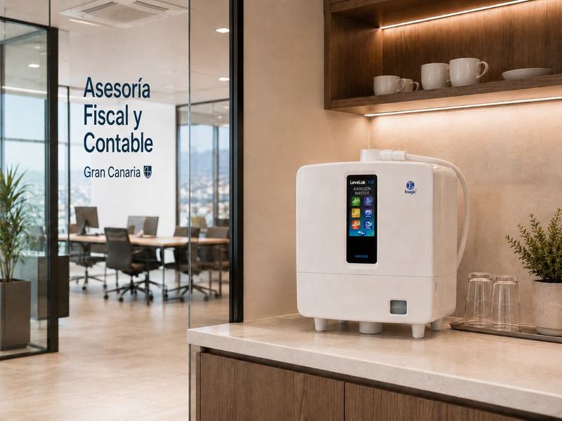 Ionizador de agua en la sala de café de una asesoría